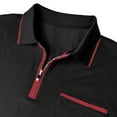 thumbnail image 6 of FRSASU Mens Knit Polo Shirts Zipper Polo Shirts Short Sleeve Casual Lightweight Golf Shirt with Chest Pockets Black, 6 of 6