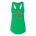 thumbnail image 2 of Wild Bobby, Colorful Rainbow Seahorses Animal Lover Ladies Racerback Tank Top, Kelly, X-Large, 2 of 3