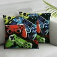 thumbnail image 3 of BANET Pack of 2 Decorative Throw Pillow Covers,Gaming Square Set for Couch Sofa Bedroom Living Room,Modern Game Console Controller Red Blue Pillowcases 18x18in, 3 of 7