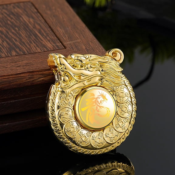 Qiweii Alloy Coiling Dragon Windproof Lighter, Rotating Top Decompression Pneumatic Lighter, Creative Gadget