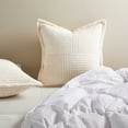 thumbnail image 5 of Topfinel 20" x 20" Wide Side Pillowcase,Corduroy Decorative Textured Pillow Cover, Cream,Set of 2, 5 of 8