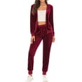 thumbnail image 3 of DuoJiaJ Track Suits for Women Set Casual 2 Piece Outfits Sweatsuit Red XL, 3 of 5