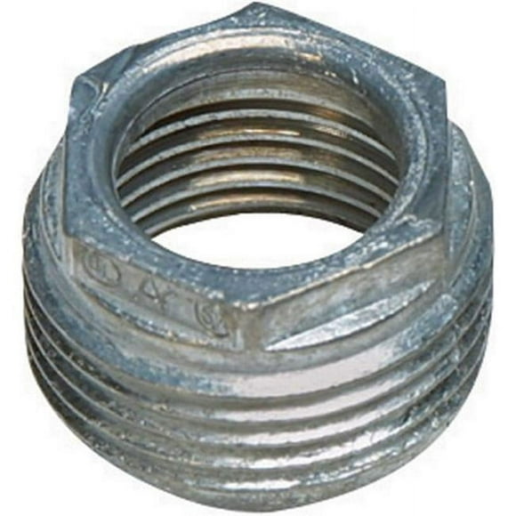 Sigma Engineered Solutions ProConnex 49001 Rigid Reducing Bushing 3/4-Inch to 1/2-Inch Conduit Fitting, 1-Pack, Gray