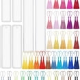 thumbnail image 4 of Paquete de 10 Marcapáginas DIY perfecl Resina Rectangular 80 piezas Borlas Coloridas, 4 of 5