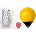 thumbnail image 1 of Prawn Trap Accessory Combo, 5/16 x 400' Non-Lead core Rope,12" Heavy Duty Yellow Buoy & Vented Bait Jar, 1 of 1