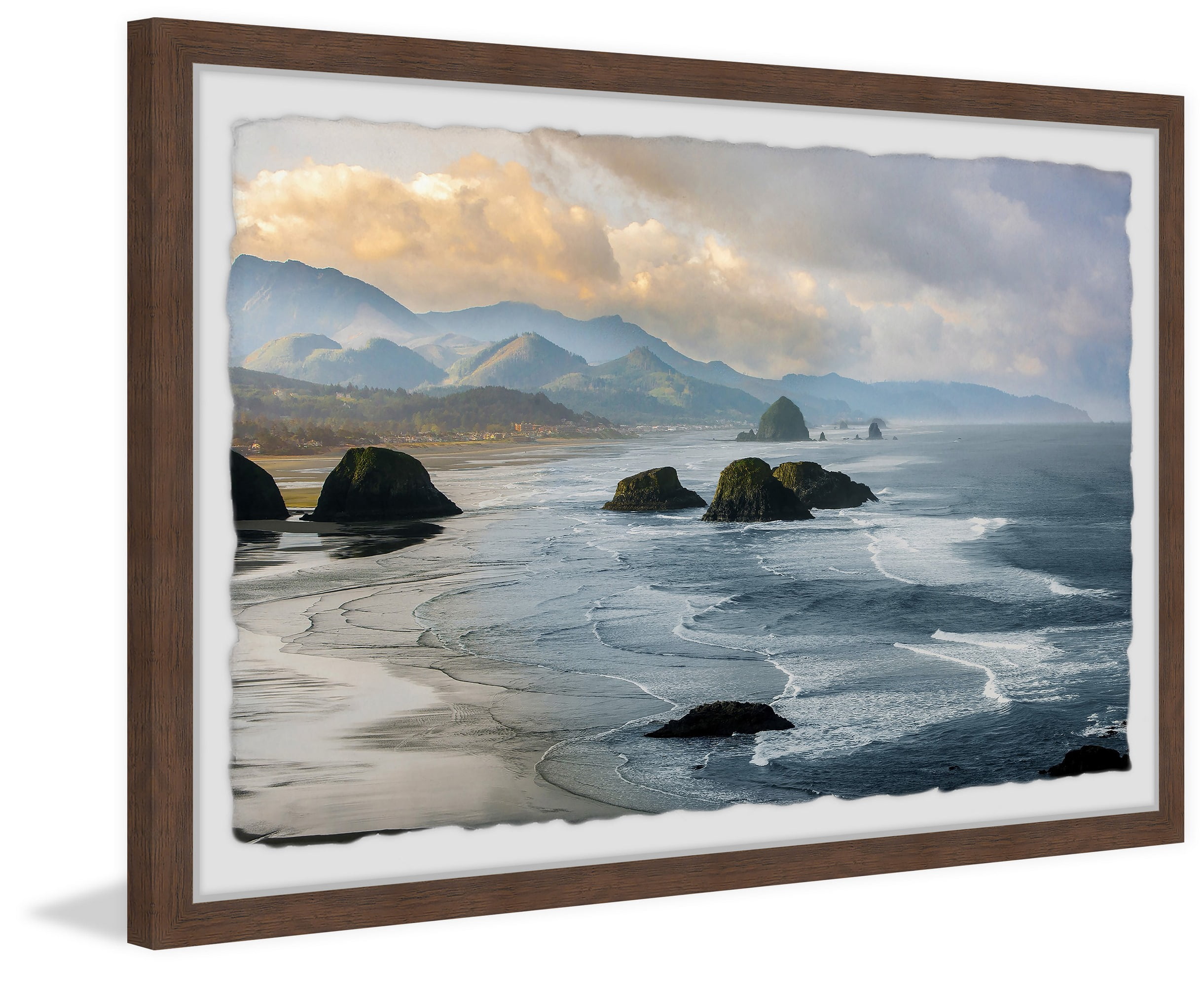 Marmont Hill Haystack Rock Formations Framed Wall Art, 8" x 12"