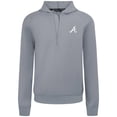 thumbnail image 2 of Men's Levelwear  Gray Atlanta Braves Technic Insignia Quarter-Zip Hoodie, 2 of 3