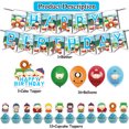 thumbnail image 2 of 30 Pcs For South Park Cartoon-Themed Birthday Decorations and Party Favors Set – Includes Banner, Cake Topper, 12 Cupcake Toppers, and 16 Balloons for Celebration Events, 2 of 5