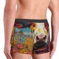 thumbnail image 5 of Daiia Yellow Daisy Cow Men's Underwear Boxer Briefs, Cotton Stretch Moisture-Wicking Underwear-Large, 5 of 9