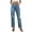 Dark Blue-07, variant on REALiKUN Women's Bootcut Jeans Ripped Mid Rise Stretchy Cut Out Hem Denim Jeans