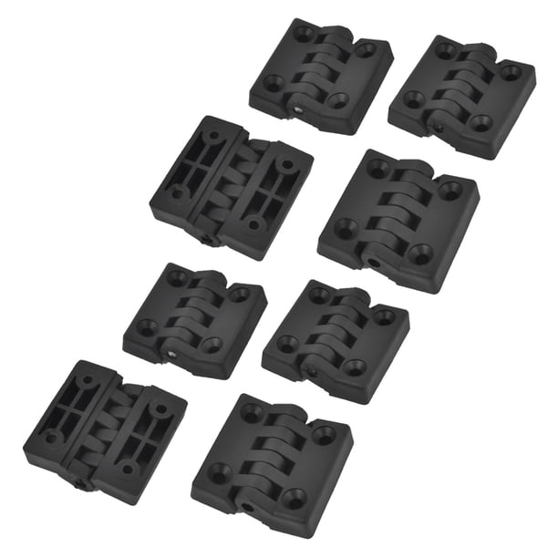 8 Piezas Bisagras para Puertas de Armarios, de Plástico, Reforzadas, 40 x 40 mm.