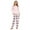 Grey Pink Plaid, variant on Casual Nights Women's Jersey Knit Long-Sleeve Top and Soft Flannel Bottom Pajama Set