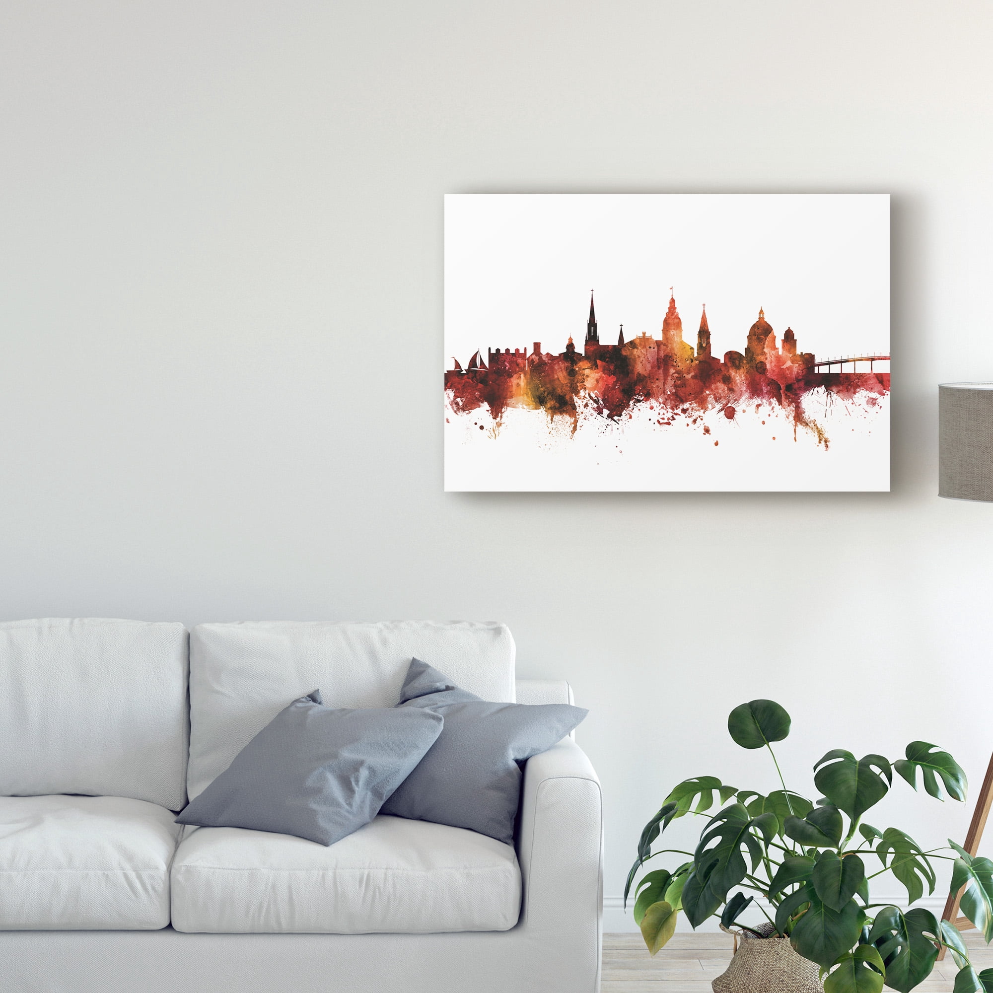 Trademark Fine Art 'Annapolis Maryland Skyline Red' Canvas Art by Michael Tompsett