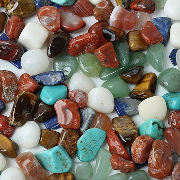 VERMON 1 Bag 100g Colorful Mixed Irregular Shape Tumbled Stones Rock Gem Beads Chips