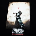 thumbnail image 3 of Fullmetal Alchemist Brotherhood Poster Art & Flamel Symbol Crew Neck Shirt Sleeve Men's Black T-shirt-XS, 3 of 4