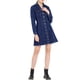 thumbnail image 2 of Vestido de mezclilla para mujer, con botones, cuello tipo polo, escote en V, manga larga, corte A, vestido de algodón de mezclilla, talla M, azul profundo, 2 of 8