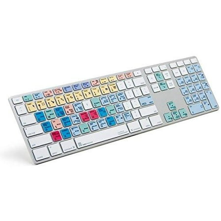 Logickeyboard Steinberg Cubase Nuendo Apple Advance Alu US Keyboard | Full Size Shortcut Keyboard for Cubase Nuendo 4 5 6
