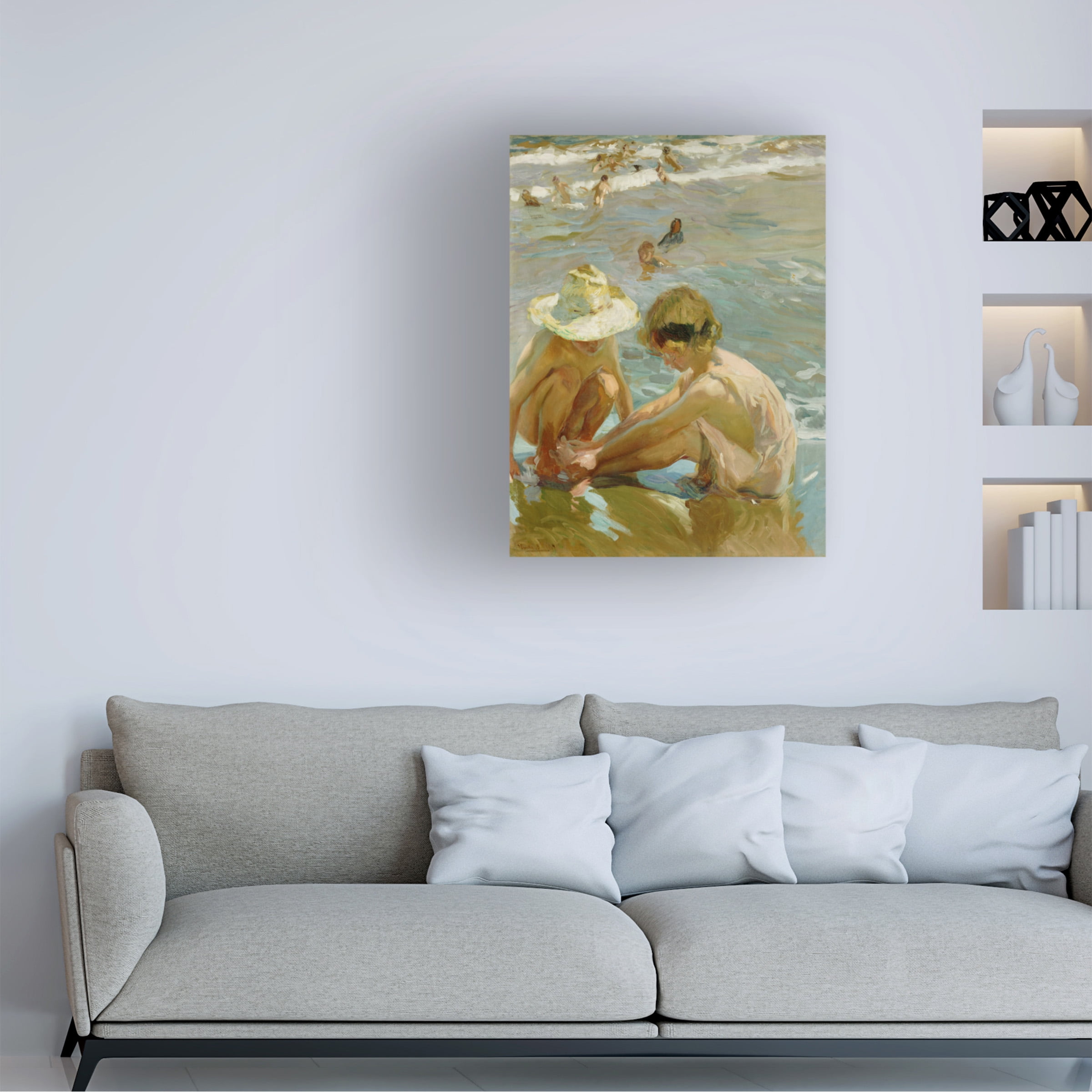 Joaquin Sorolla 'The Wounded Foot' Canvas Art