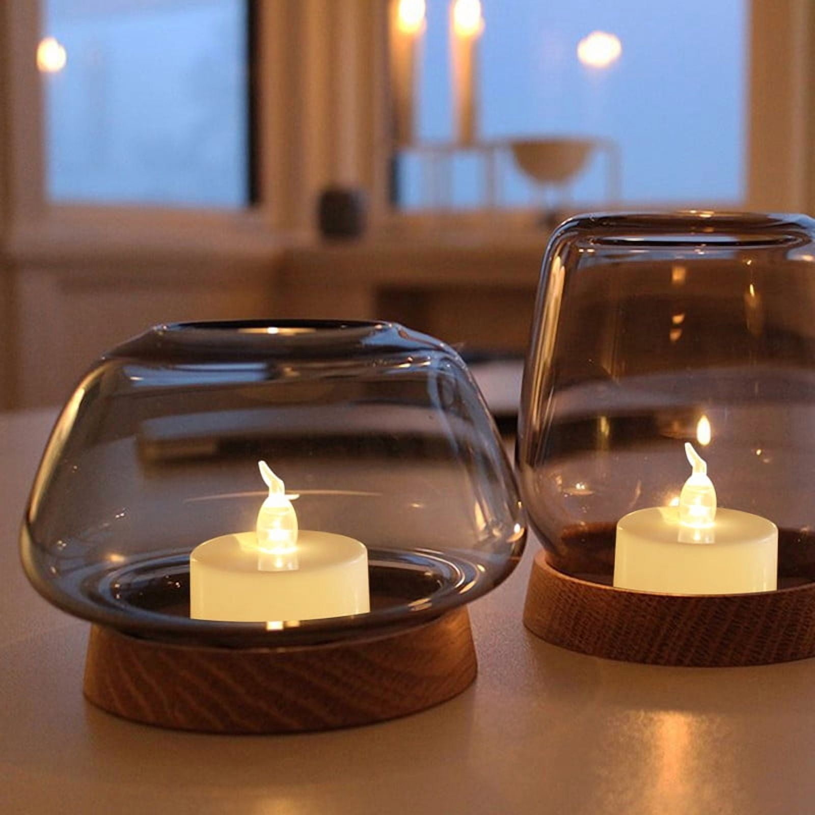 DUNCHATY 50 Large Pack of Battery Flameless Candles, for Big Events, Church, Wedding Reception, and Holiday Lighting