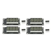 4 juegos de mdulo de pantalla digital de segmento LED, mdulo de reloj PCB de 4 dgitos y 7 segmentos, mdulo de pantalla digital de 0,36 pulgadas, chip de accionamiento TM1637(MRA110F-Blanco)