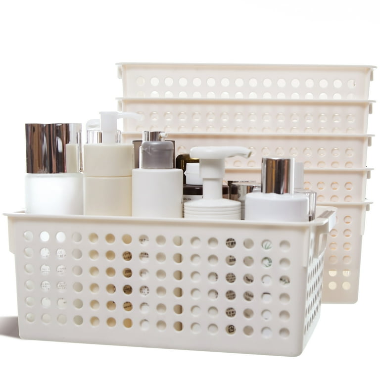 Citylife Plastic Storage Baskets for Shelves Small Storage Bins