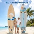 thumbnail image 7 of Inflatable Rise Paddle Board – Wide Design, 450LB Weight Capacity, PVC Gradient Light Wood Finish, Comes with Paddle, Air Pump, Backpack, and Camera Mount – Perfect for Kids, Adults, and Beginners, 7 of 7