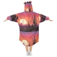thumbnail image 2 of Wearable Blanket Hoodie for Skyline in Arizona Desert Flannel Hooded Blanket with Pockets and Sleeves Suitable, 2 of 7