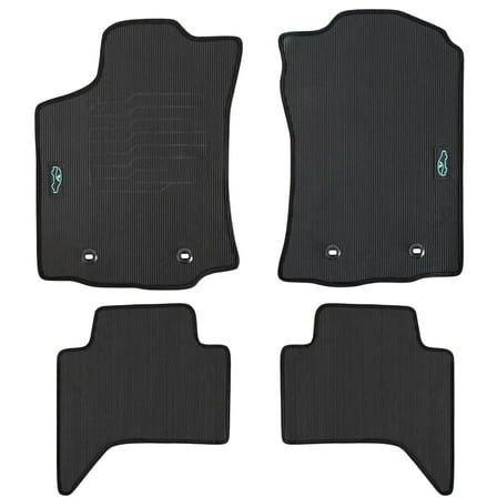 All Weather Floor Mats for 2016 to 2023 Toyota Tacoma Double Cab (Automatic Only), Front and Rear