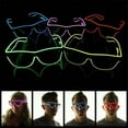 thumbnail image 6 of LINLIN LED Light Up Glasses, Neon Glasses Party LED Glasses Flash Glasses EL Wire Glasses with Wired Control Battery Case for Halloween Christmas Party, 6 of 8