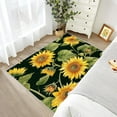 thumbnail image 3 of Sunflower Rugs for Bedroom, Yellow Flower Area Rug, Floral Botanical Rugs, Black Carpet, Sunflower Home Decor Gifts 3x4ft Small, 3 of 6