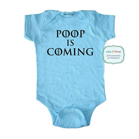

Poop is Coming (design2) parody - cute & funny baby one piece bodysuit - Great Baby Shower gift