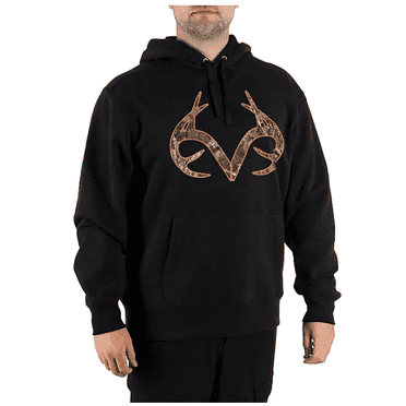 RealTree Men's XX-Large Black Fleece Hoodie