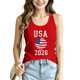 thumbnail image 2 of Women's Football Graphic Tank Tops, Women's Sleeveless Running Tank Top, Breathable Lightweight Sports Vest for Workout, Gym, Yoga, Training for Soccer Tournament 2026 Red Size: M, 2 of 5