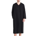 thumbnail image 3 of Solid Color Bathrobe for Relaxation Men's Sleepwear and Loungewear Cozy Home Robe for Everyday Comfort, 3 of 7