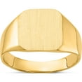 thumbnail image 1 of 14K Yellow Gold 13.0X12.0mm Closed Back Men's Signet Ring (Size 10) Made In United States rs332, 1 of 5
