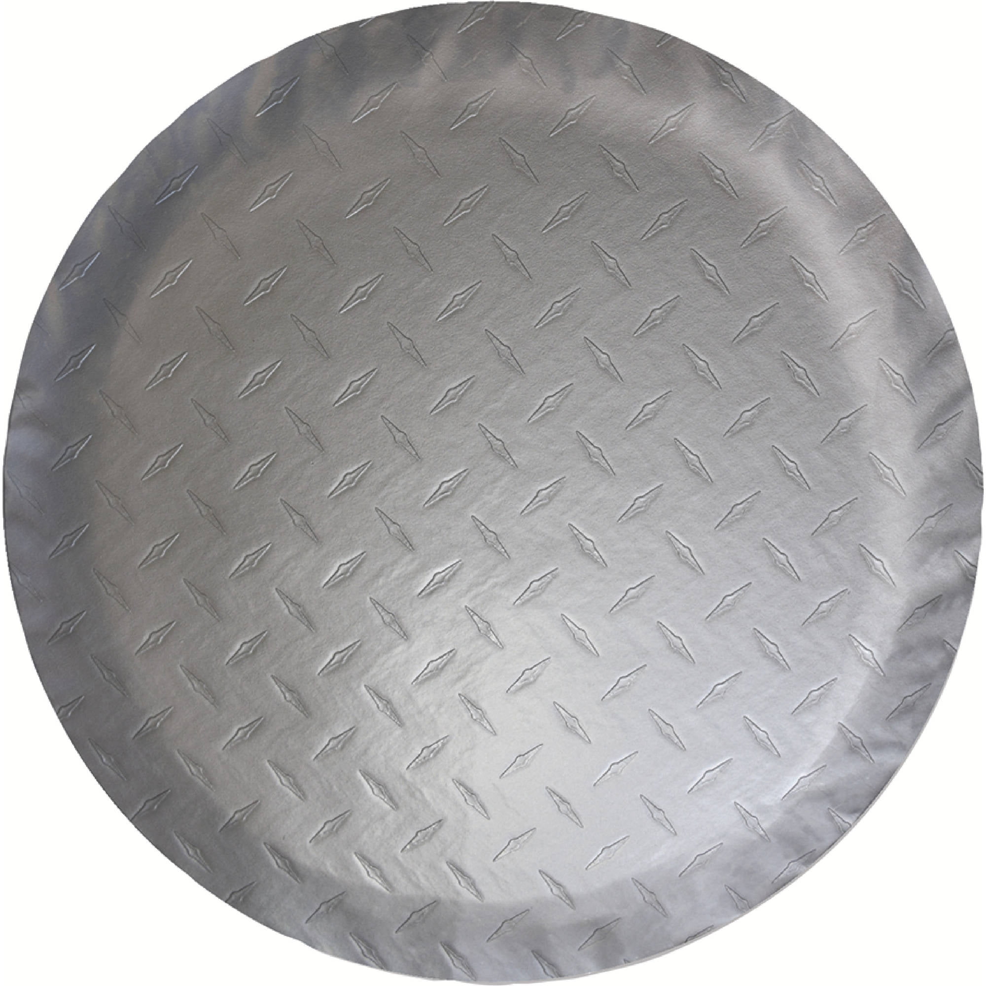 Set of 2 Fits 33-35 ADCO 3751 Silver #1 Diamond Plated Steel Vinyl Tyre Gard Wheel Cover, 