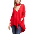 thumbnail image 2 of Free People Uptown Blusa de punto para mujer, rojo, pequeña Free People Tejer, 2 of 2