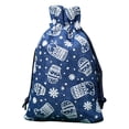 thumbnail image 1 of Panxico Home Textile Storage Christmas Drawstring Pocket Snowflake Cotton Linen Gift Bag Linen Candy Storage Bag P, 1 of 2