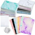 thumbnail image 2 of 800Pcs Earrings Display Card 8 Colors Organizer Kraft Paper Marble Pattern with 200 Self-Sealing Bags Tags Ear Studs Holder for Necklace DIY Zulema Tarjeta de exhibición de pendientes, 2 of 8