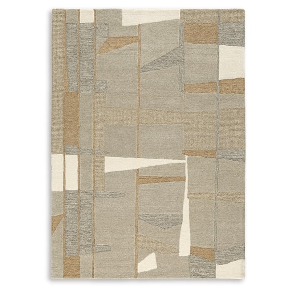 Signature Design by Ashley Abbotton 5' x 7' Rug, Taupe, Gray, Caramel