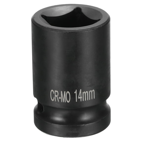 4 Point Square Socket 1/2" Drive 14mm Metric CR-MO Square Impact Wheel Socket