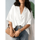thumbnail image 5 of Blusa Informal Elegante para Mujer, de Negocios, de Corta, con Cuello en V y Tapeta, Camisa de Trabajo XL, 5 of 8