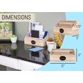thumbnail image 2 of Nat & Jules This and That Natural Woodgrain 11.5 x 6 Wood Desk Mail Organizer, 2 of 6