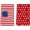 Red, variant on Stripe America Flag Stars Patriotic 4th of July Kitchen Towels Dish Towels, 18x26 Inch Seasonal Summer Decoration Hand Towels Set of 2