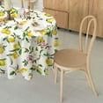 thumbnail image 5 of Oval Lemon Tablecloth 60x102inch, Lemon floral yellow Country Farmhouse Spring Summer Waterproof Wrinkle Resistant Washable Tablecloth for Indoor and Outdoor, Holiday Kitchen Restaurant and Party, 5 of 6
