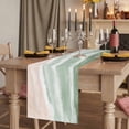 thumbnail image 2 of Ombre Green Ocean Table Runner, Coastal Waves Beach Gradient Washable Cotton Linen Table Runners 72 Inches Long, Dresser Scarf Runner for Dining/Coffee/Kitchen/TV Stands/Cabinets 13''x72'', 2 of 9