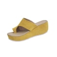 thumbnail image 2 of Dweltoz Women Chunky Wedge Flip Flops Sandals Open Toe Slip-On Orthopedic Correction Comfortable Flip Flops Summer Casual Light Weight Slippers,Yellow 43, 2 of 8