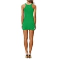 thumbnail image 5 of Womens Summer Tank Dress Crewneck Sleeveless Slim Fitting Bodycon Mini Dresses Beach Casual Party Dresses, 5 of 5