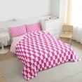 thumbnail image 3 of Homewish Teens Minimalist Hexagon Honeycomb 3 Pieces Queen Comforter Set,Vintage Aesthetic Ultra Soft Bedding Sets,Abstract Geometric Bedding Comforter Set Breathable,Breathable Home Decor, 3 of 8