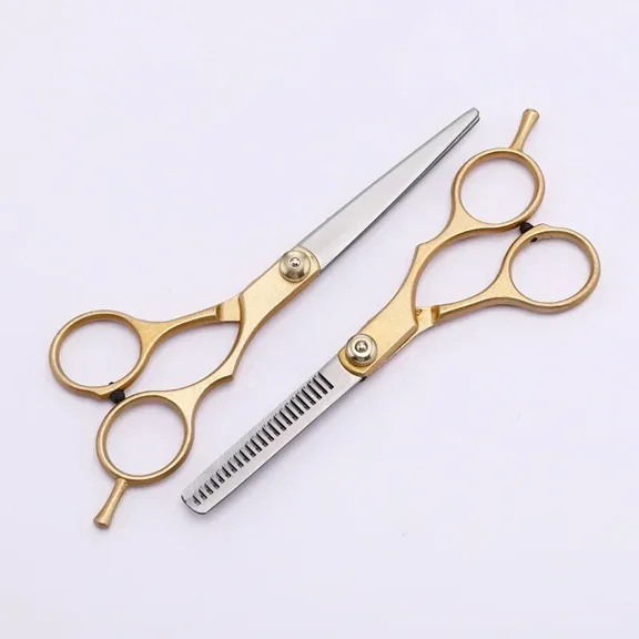 2pcs Scissors for Hair Thinning and Cutting Clipper 6 inches Hairdressing Products Haircut Trim Hairs Cutting Barber